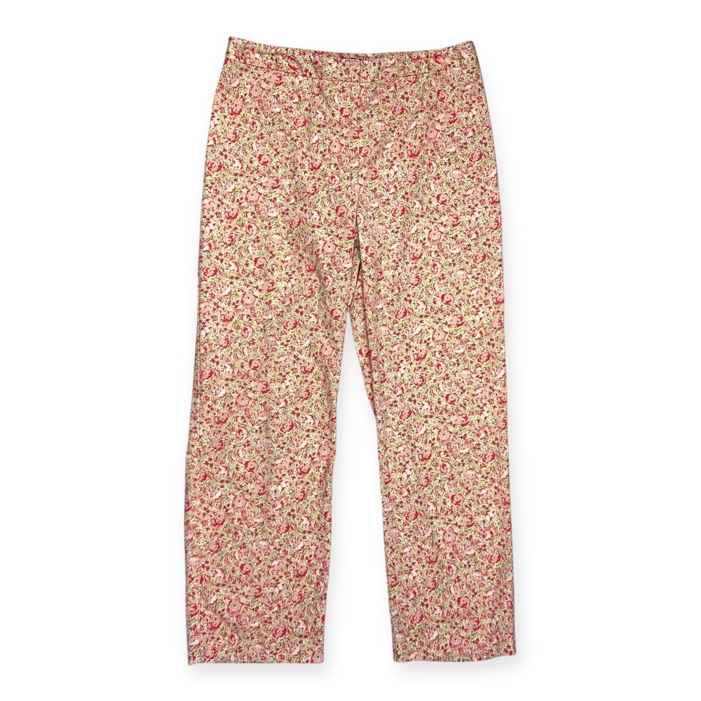 Ann Taylor Vintage Y2K Pink Floral Capri Petal Pusher Pants